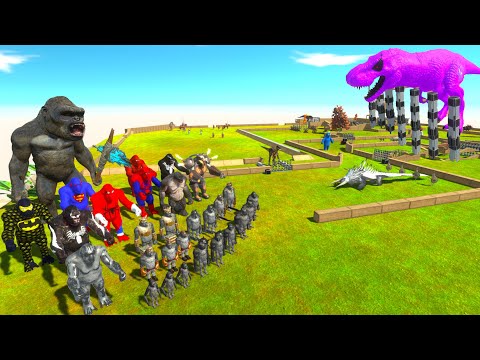 MUTANT PRIMATES SAVE CARNIVORE DINOSAURS vs INFERNALS PARKOUR - ARBS
