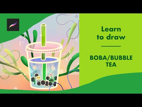 How to draw Boba | Bubble Tea | Procreate