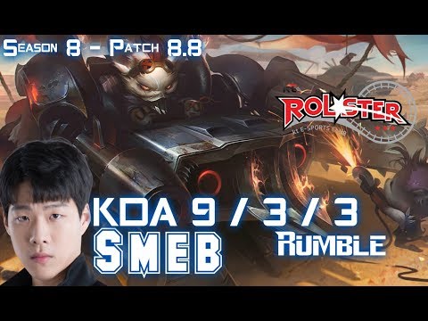 KT Smeb RUMBLE vs YASUO Top - Patch 8.8 KR Ranked
