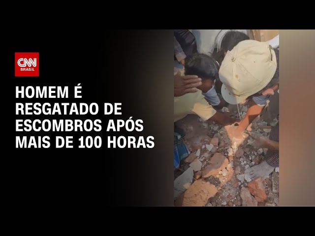 Homem é resgatado com vida 100 horas após terremoto em Mianmar | LIVE CNN