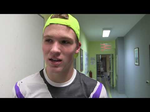 Daniel Siniakov po výhře v 1. kole dvouhry Neride Indoor Open 2019