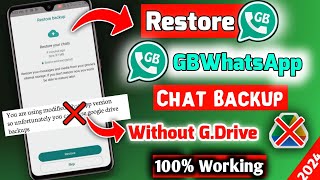 How To Restore GBWhatsapp Old Data Without Backup In 2024 | Restore GBWhatsapp Chat Backup In 2024