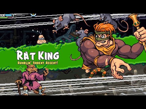 TMNT Shredder's Revenge - Episode 5 King of the Spill | Boss Rat King