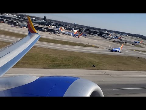 737 MAX8 Engine ROAR! Takeoff from BWI