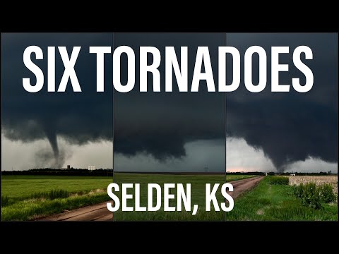 Tornadoes & Monster Supercell FULL CHASE (4K) - Selden, KS - 5/24/21 (read description)