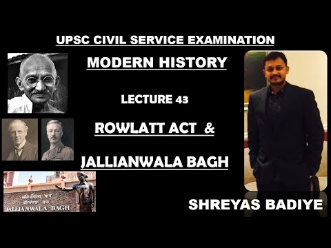 Rowlatt Act and Jallianwala Bagh Modern History of India Video