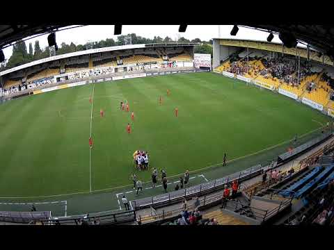 WORLD GOAL! Julien Vercauteren during KSC Lokeren - Temse vs. RAEC Mons