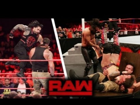 Reigns vs. Rollins vs. Owens vs. Strowman vs. Jericho — Fatal 5-Way Match- Raw,  2016 Full Match HD