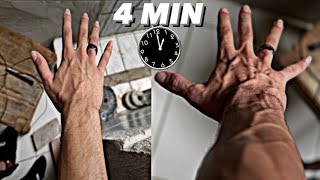 Treino em casa pra ter veias saltadas e braços largos (4 minutos)