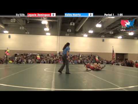 FILA Cadet 56 kg / 123.25 lbs. - Legacie Dominguez vs. Hailey Huerta