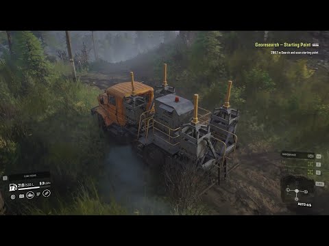 GeoResearch Starting Point  |  Finding Oil Reserve Using Seismic Vibrator Module  I  Snowrunner