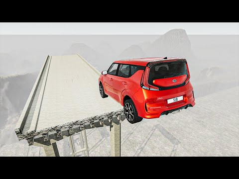 Cars vs Unfinished Bridge #2 – BeamNG.drive