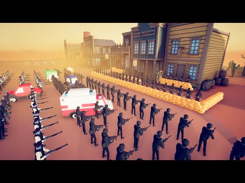 250x FBI vs BANK ROBBERS - Totally Accurate Battle Simulator TABS