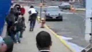 Alex from the naked brothers band on someone back running