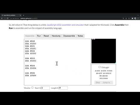 6502 Assembly Tutorial 2 | Registers and Memory