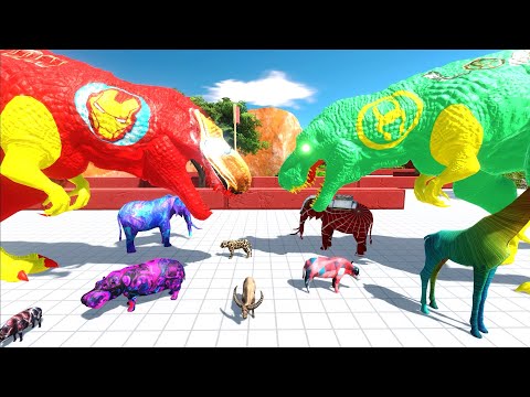 ESCAPE from IRON MAN T-REX - Animal Revolt Battle Simulator