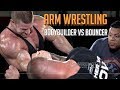 TRAILER: Arm Wrestling IFBB Pro Bodybuilder Joel Thomas vs Monster Bouncer Rob Kiss (Hulk vs Thanos)