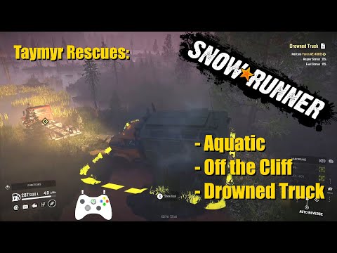SnowRunner - Taymyr Rescues - Aquatic / Off the Cliff / Drowned Truck