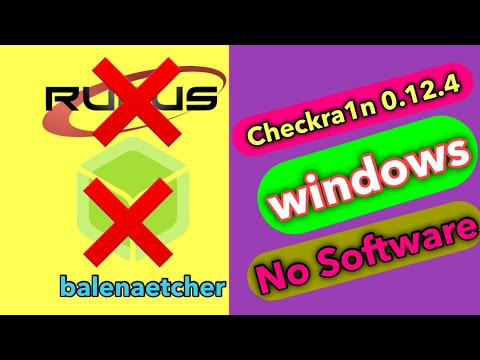 Checkra1n 0.12.4 Windows |  Jailbreak iOS 14.5.1 | Make bootable checkra1n without any software |