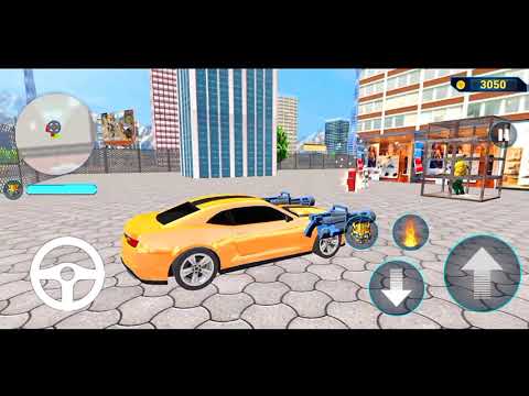 #bumblebee transformers saves the city from bandits | JET ROBOT CAR TRANSFORMATION | Robot Car Games