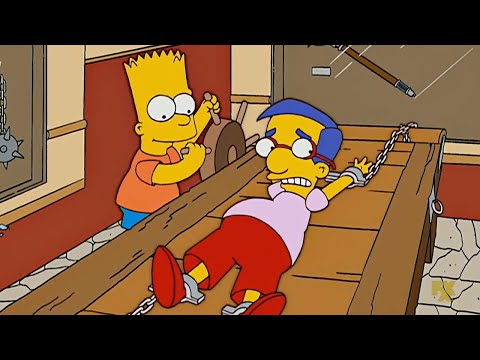 Bart is trying to increase Milhouse's limbs [The Simpsons]