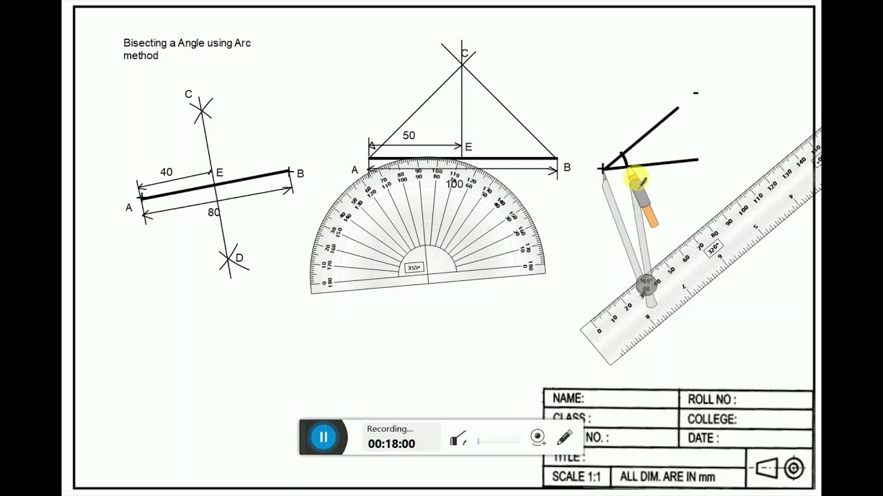 3. Bisecting an angle-Engineering Drawing and Graphics