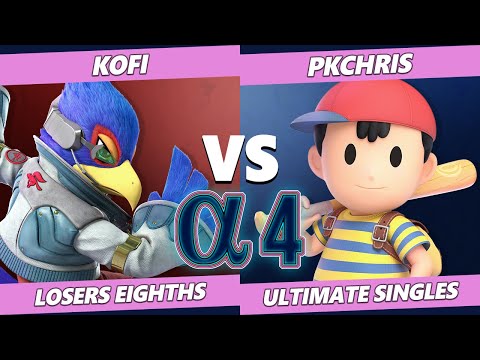 Alpha 4 Top 8 - Kofi (Falco, Game & Watch) Vs. PkChris (Ness) SSBU Ultimate Tournament