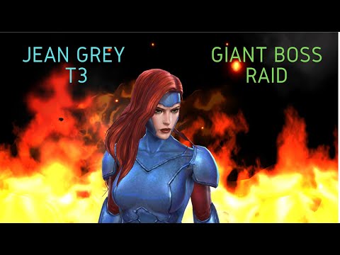 Advancing Jean Grey to T3 and Giant Boss Raid test (GBR) - Marvel Future Fight