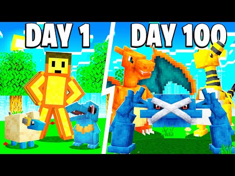 100 DAYS in POKÉMON Minecraft Mod vs Rival! (Duos Cobblemon)