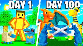 I Spent 100 DAYS in the UPDATED POKEMON Minecraft Mod Against my Rival!! (Duos Cobblemon)