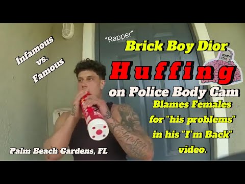 "Rapper" BrickBoyDior unresponsive, booted out of mom's Apt, drunk & huffing police body cam.