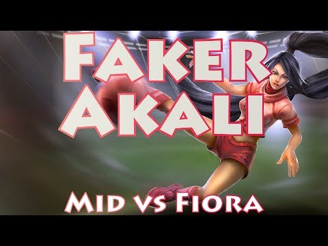 SKT T1 Faker, Akali Mid vs Fiora