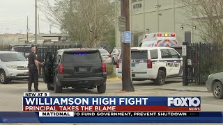 Williamson principal takes blame for campus brawl