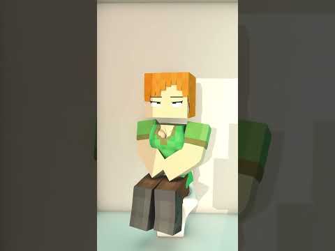 Alex and Toilet - minecraft animation #shorts