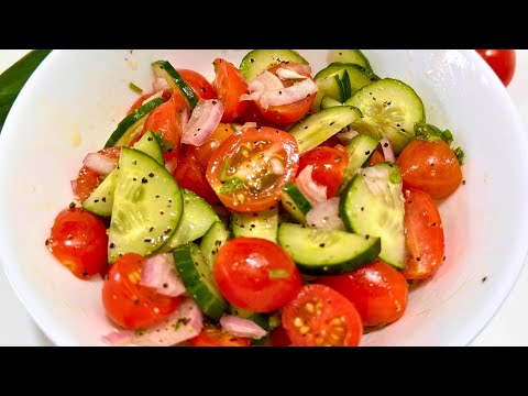 Cherry tomato & Cucumber Salad Recipe | Quick & Easy Healthy Salad | Salad