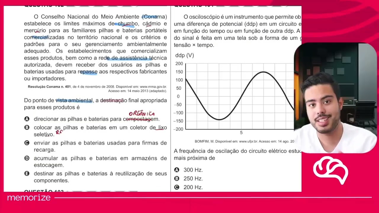 Resolução em Vídeo — Questão 105 ENEM 2017 PPL