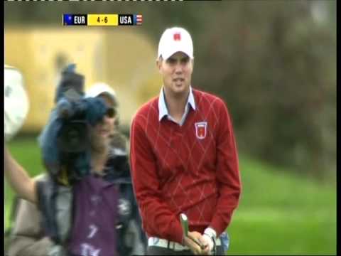 Jeff Overton Funny reaction to his eagle at the Ryder Cup! (Hilarious)(High quality)