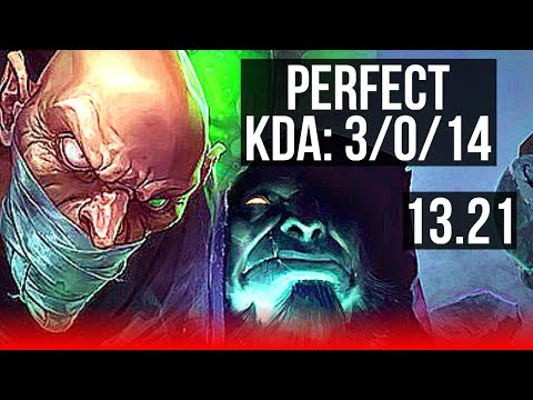 SINGED vs YORICK (TOP) | 3/0/14, Rank 8 Singed | KR Master | 13.21