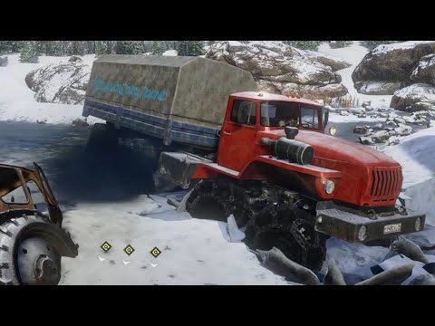 ⭐Tense Situation - Ural-4320 Hurricane 8x8 | Truck Mod | SnowRunner Steering Wheel Gameplay
