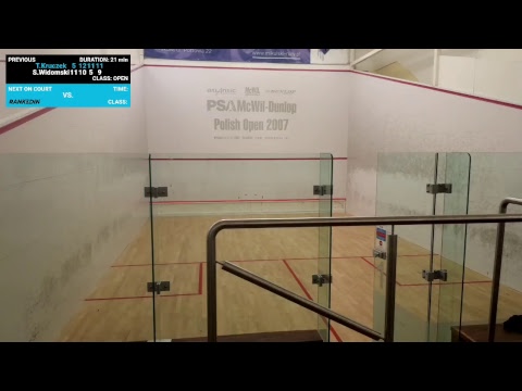 Rankedin - court KORT 1 - Atlantic Squash Cup PZSQ Kat. B