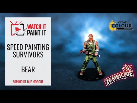 Zombicide Rue Morge - Speedpainting Survivors with Contrast - Bear