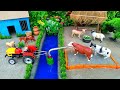 DIY How To Make Cow Shed Shower Of Animals Horse House Cow Shed Mini Hand Pump Woodwork 15