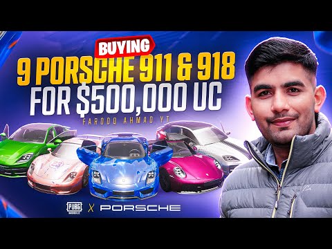 Buying 9 Porsche 911 & 918 For $500,000 UC | 🔥 PUBG MOBILE 🔥
