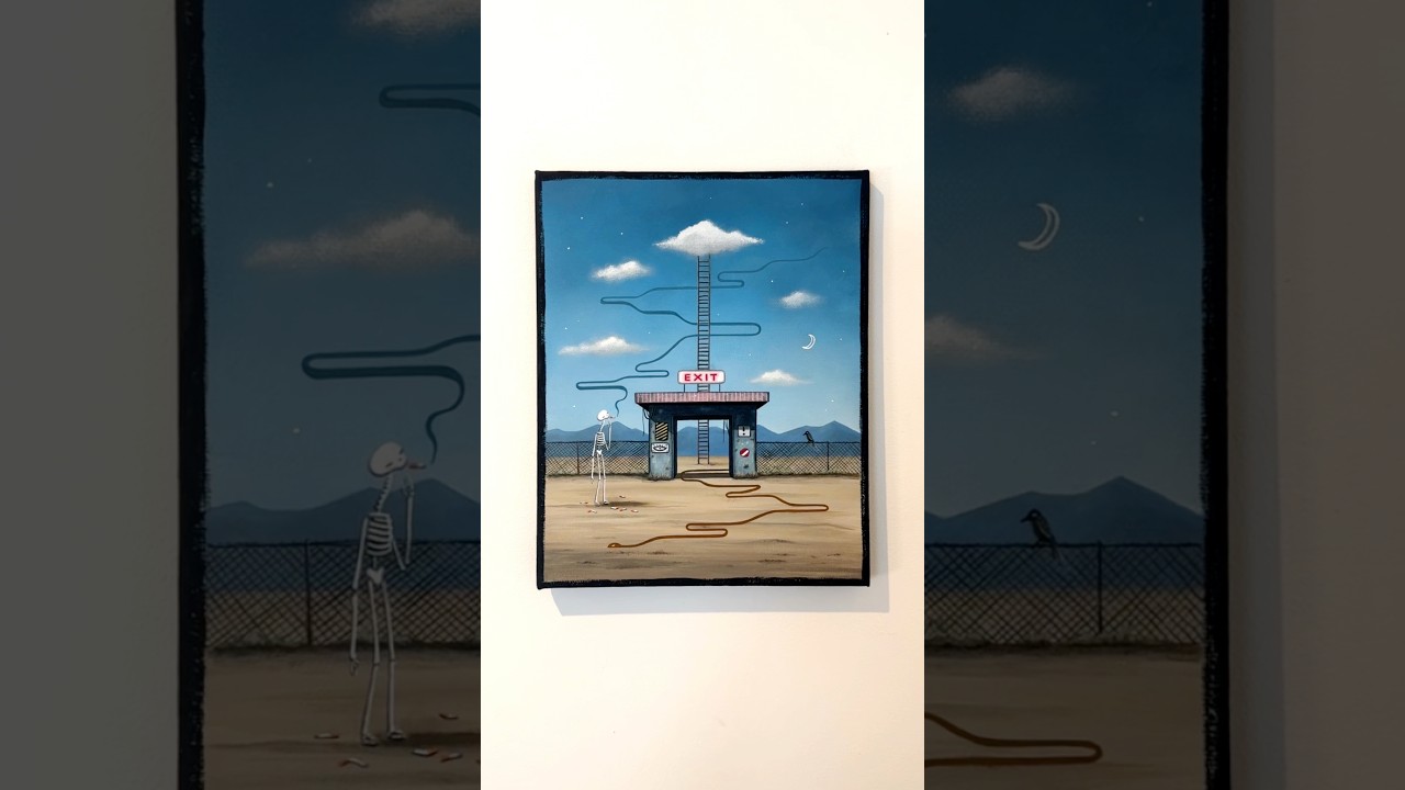 Prints are available on my website! Hope you like this one ☁️ #surrealism #painting #gouache #art