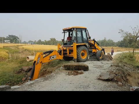 JCB Dozer Breaking Bridge - JCB Working For New Bridge Construction - Dozer Video 3