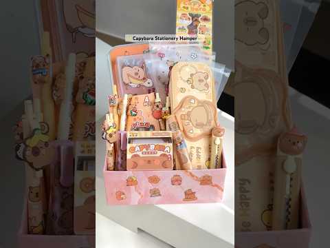 Cutest Capybara Stationery Hamper🎀🌷✨#capybara #stationery #stationary #cute #kawaii #hampers