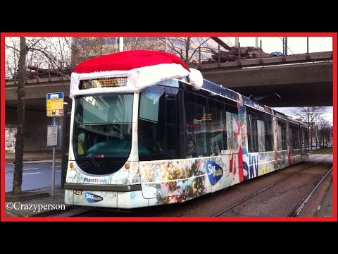 RET Kersttram vertrekt bij Hofplein Rotterdam op halte Heer Bokelweg naar Marconiplein!