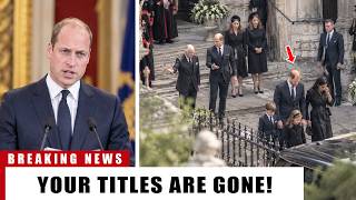 Prince William &amp; Charles DROP BOMBSHELL Title Rule! Harry &amp; Meghan LEFT SHATTERED As Palace Decides!