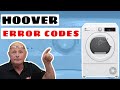 Hoover Tumble Dryer Dynamic Text error fault codes on one touch or Candy smart touch