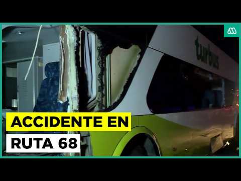 Grave accidente entre camión y bus en Ruta 68 a la altura de Casablanca: Al menos 16 heridos